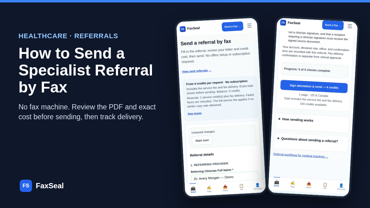 How to Send a Specialist Referral by Fax — FaxSeal